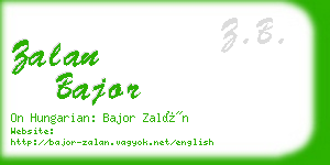 zalan bajor business card